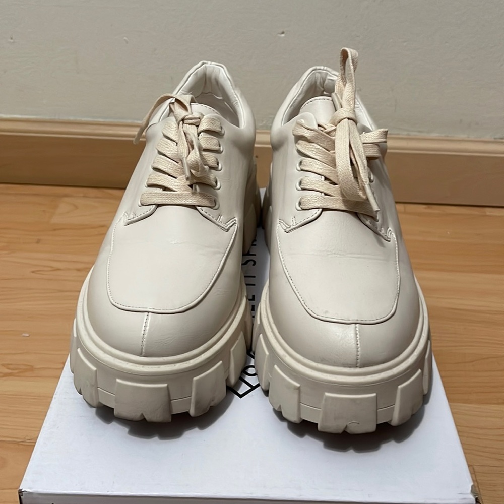 Call It Spring Platform Shoes Lace Up Vegan
